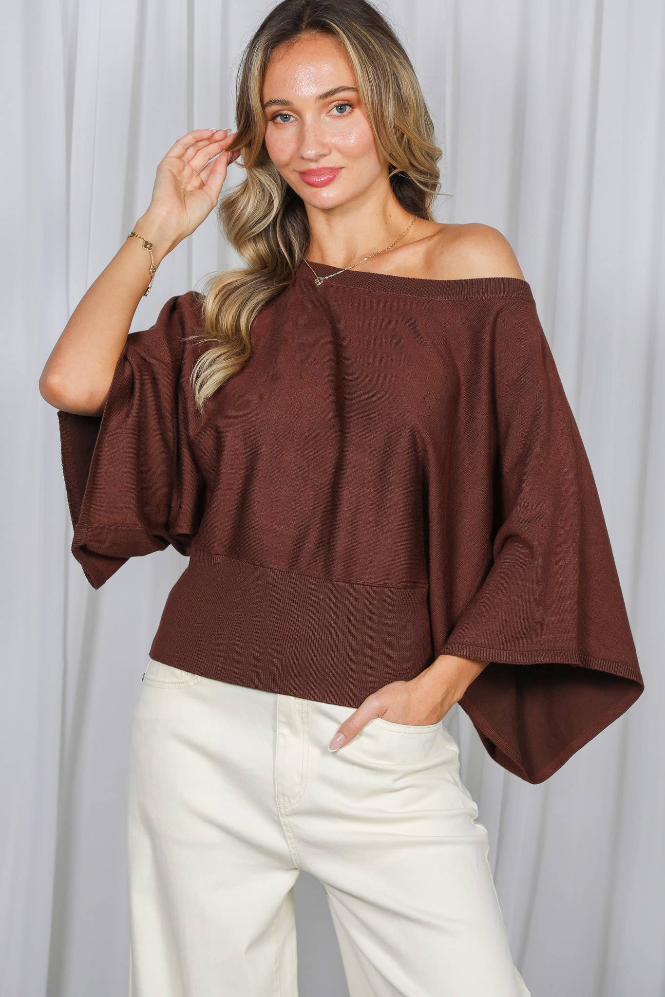 Espresso Flare Sleeve Sweater