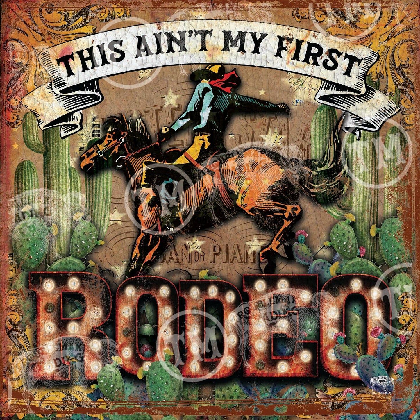Ain't My First Rodeo Square Art