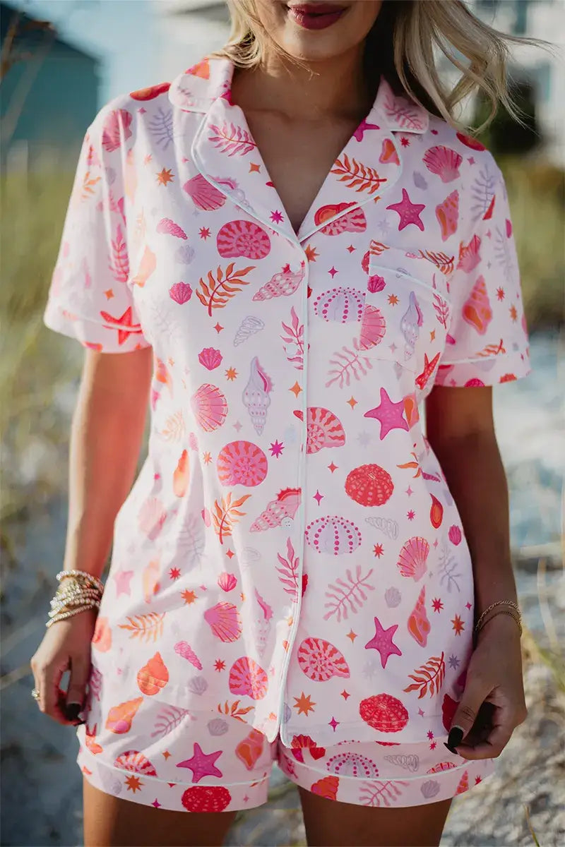 Beach Seashells Pajama Set