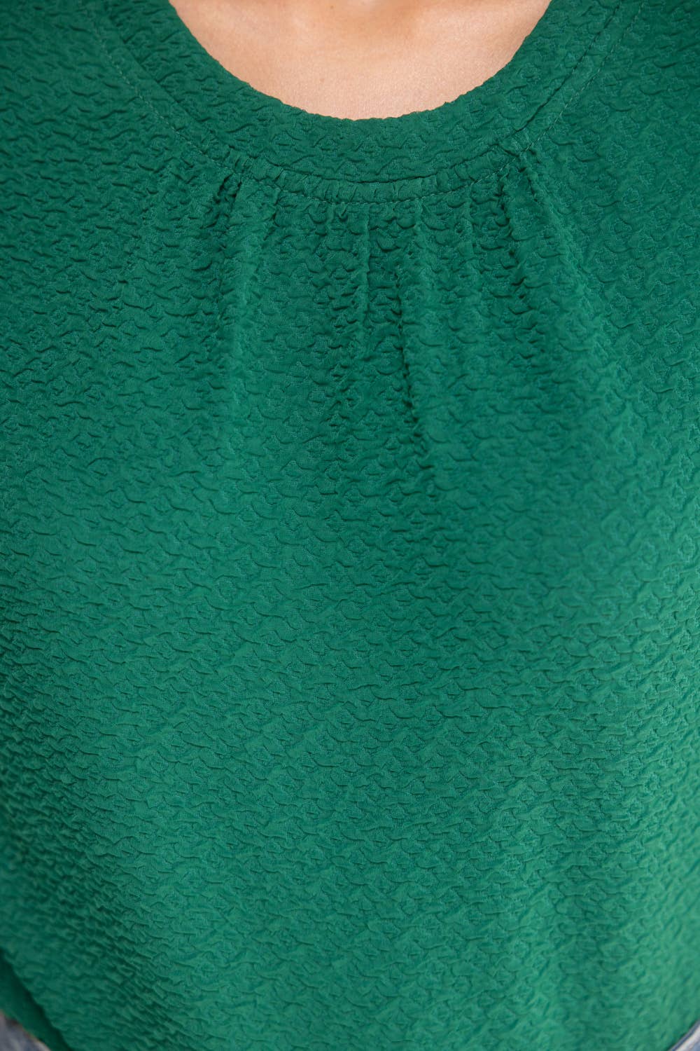 Red Puff Sleeve Knit Top