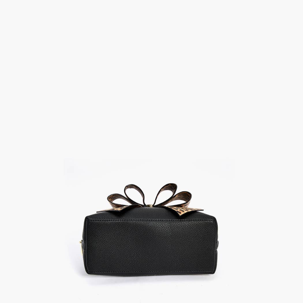 Leopard Top Handle Bow Bag – Fall Statement Gift