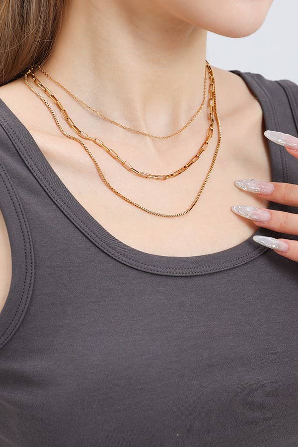 18K Gold Dipped Layered Necklace