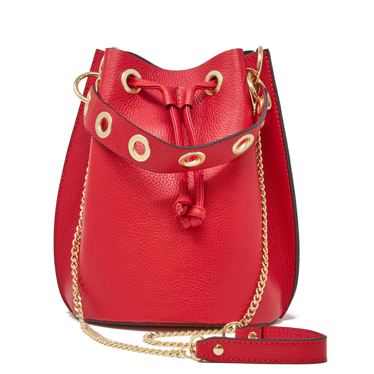 GENUINE ITALIAN LEATHER BUCKET BAG