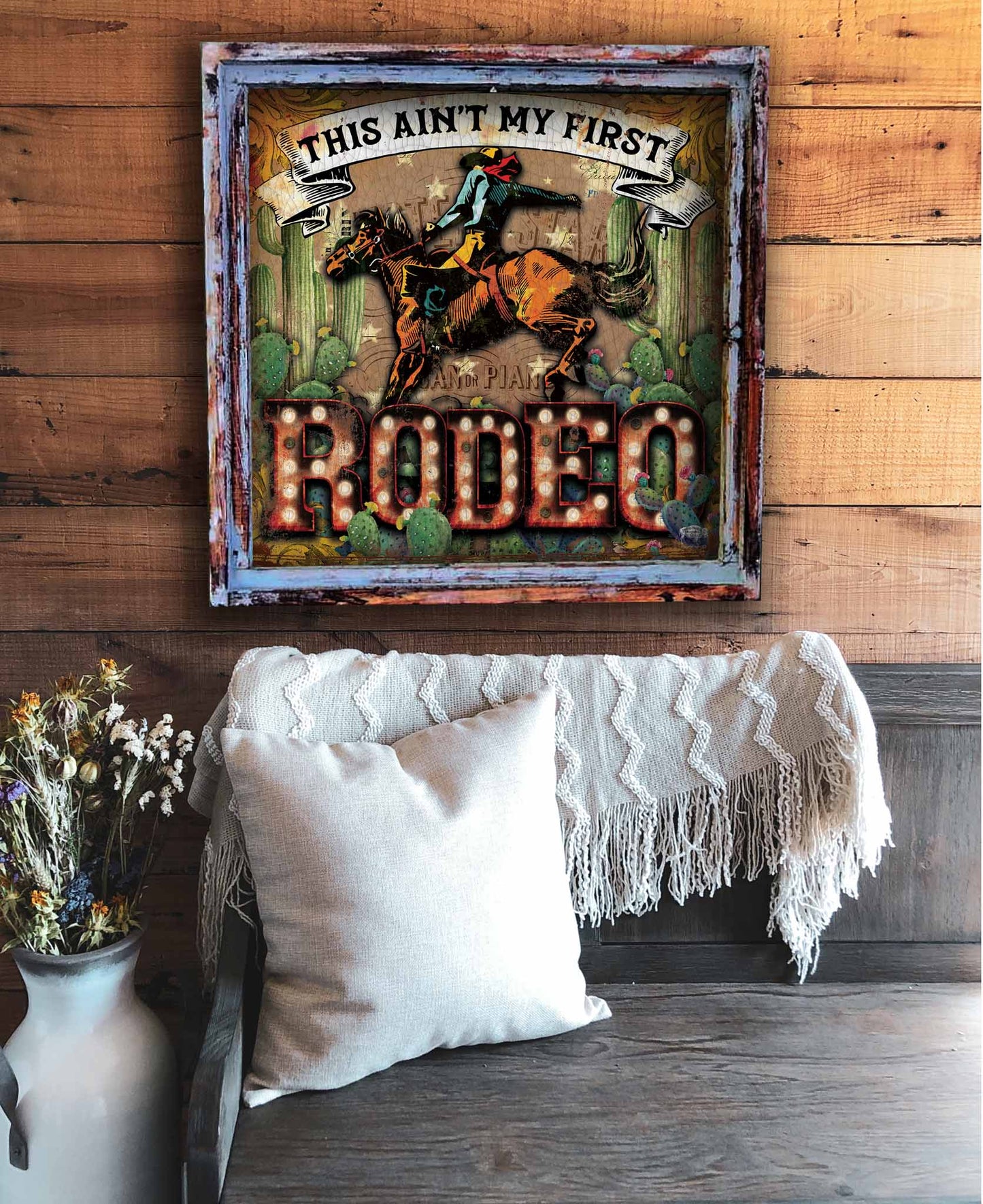 Ain't My First Rodeo Square Art