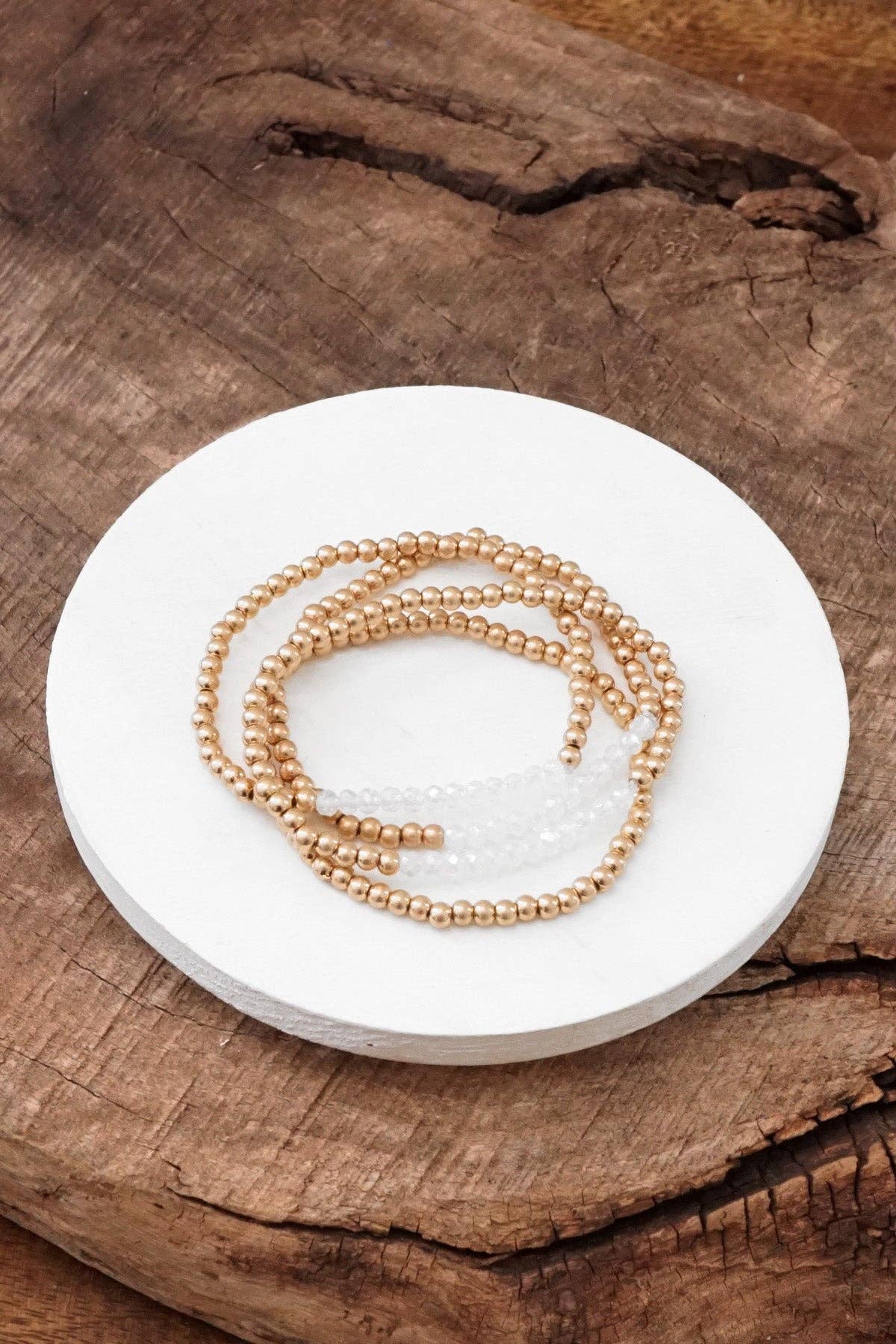 Bracelet stack glass beads