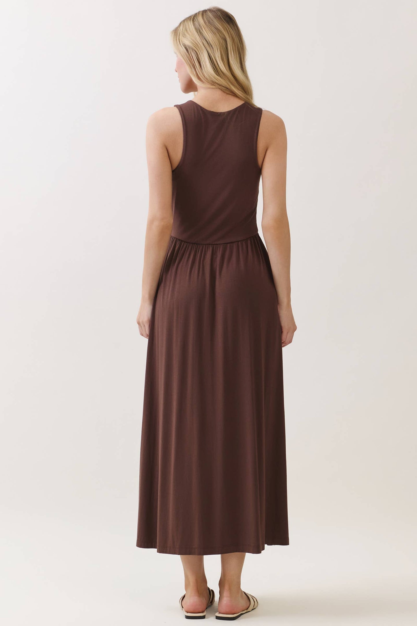 Black Midi Dress with Front Slits