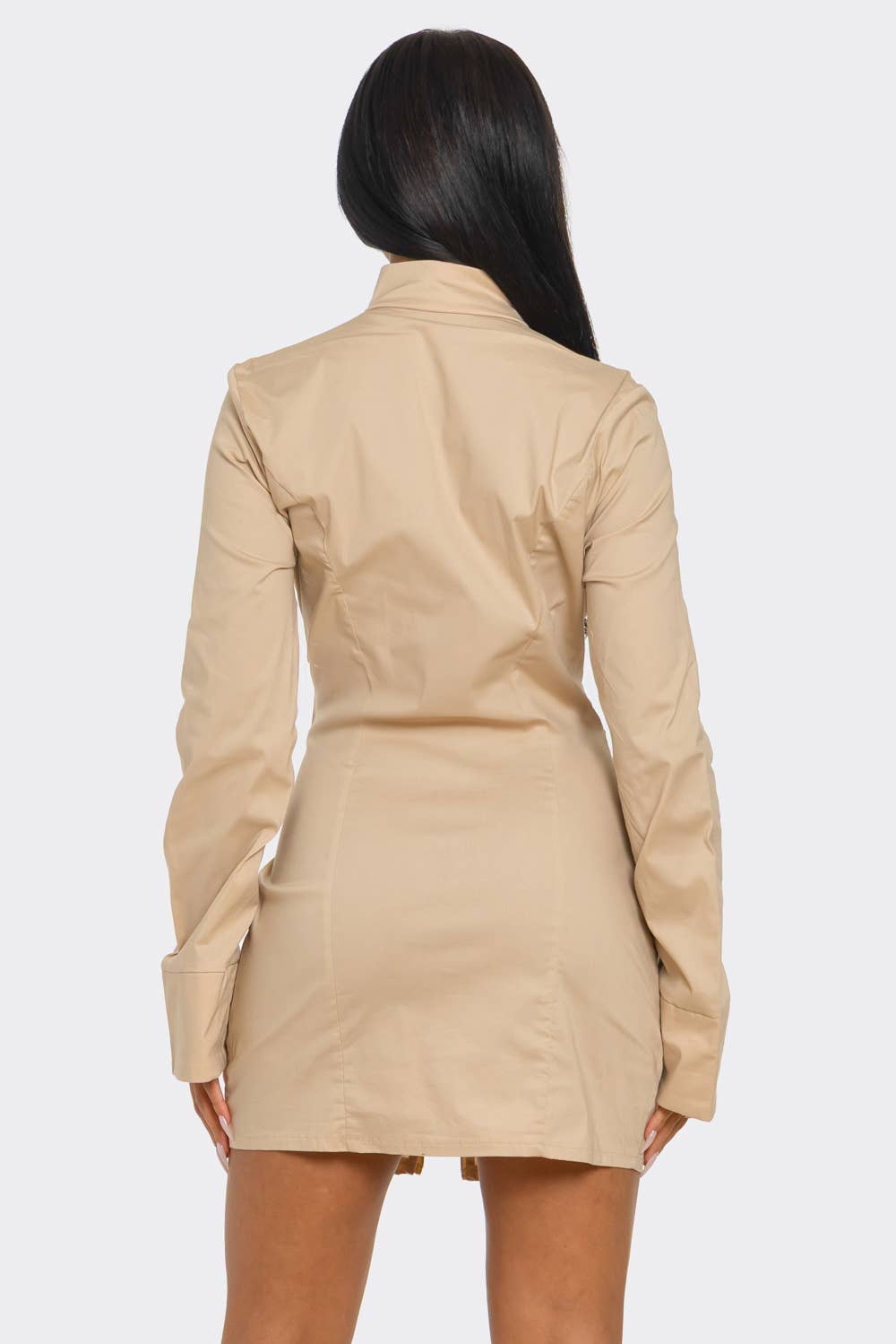 Chic Long Sleeve Mini Dress