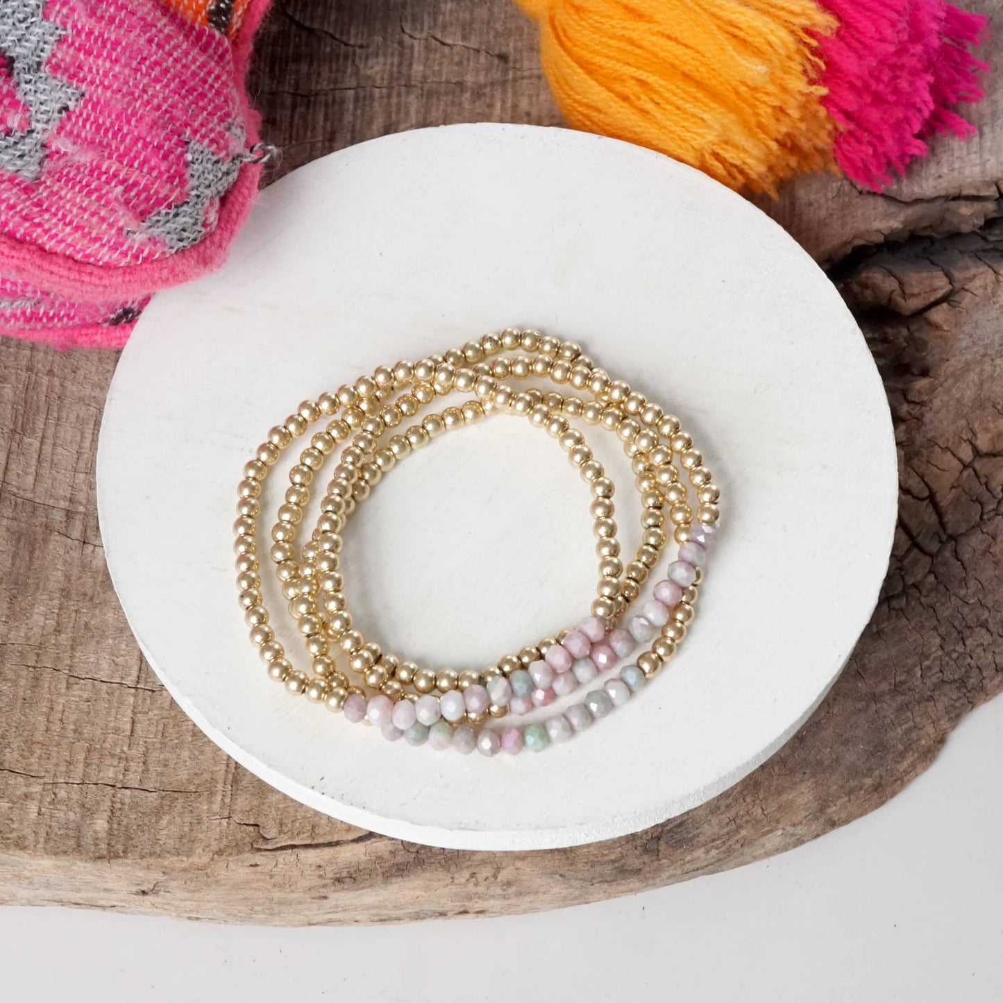Bracelet stack glass beads