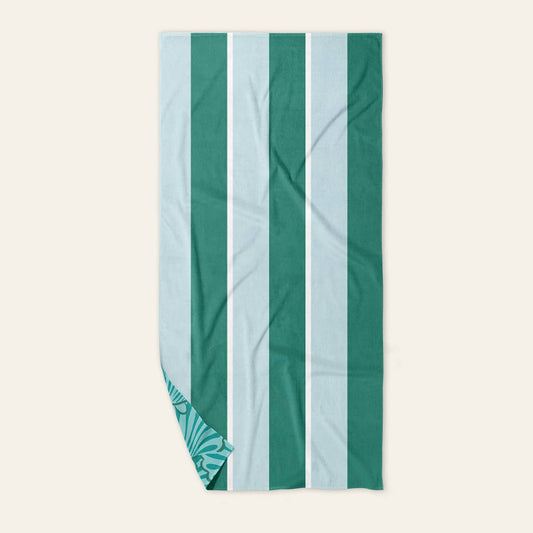 Sicily Stripes Teal Quick Dry XL Towel