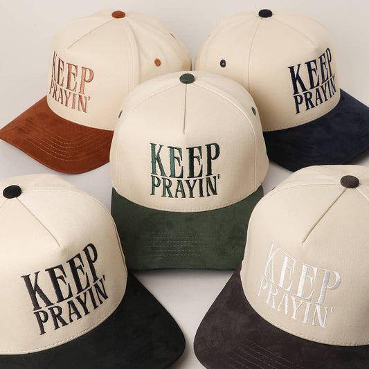 Keep Prayin' Suede Hat Cinnamon
