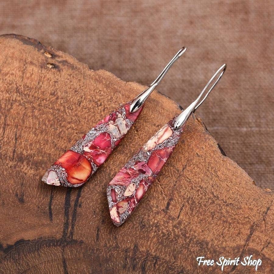 PInk/Red Regalite Earrings