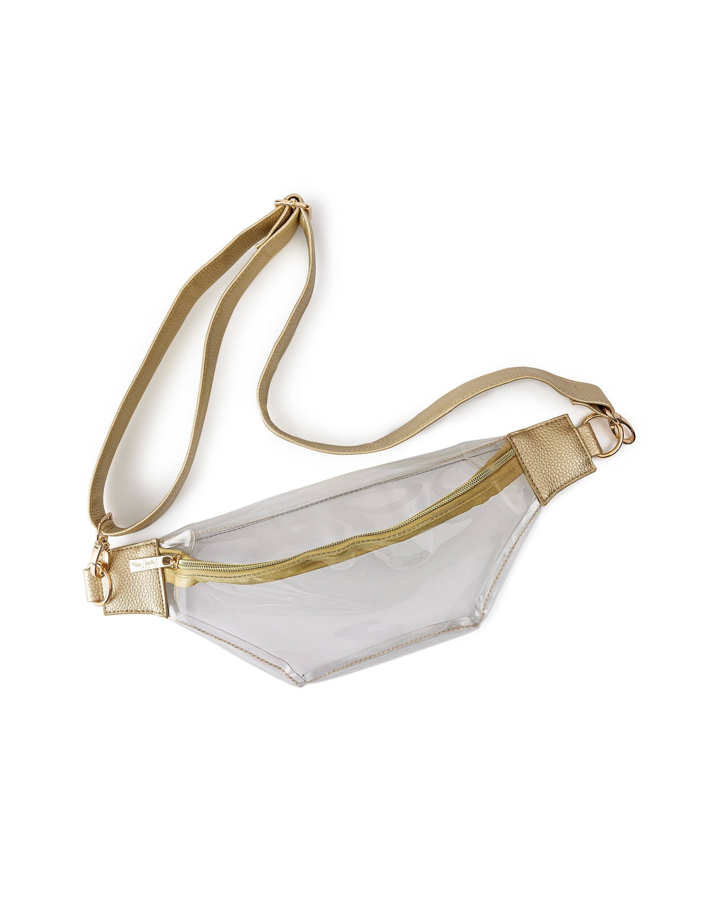 On The Go Clear Gold Belt Bag