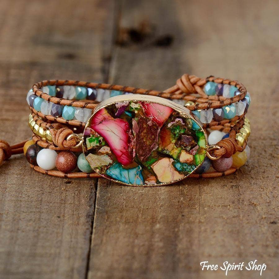 Color Splash Wrap Bracelet, Boho Bracelet