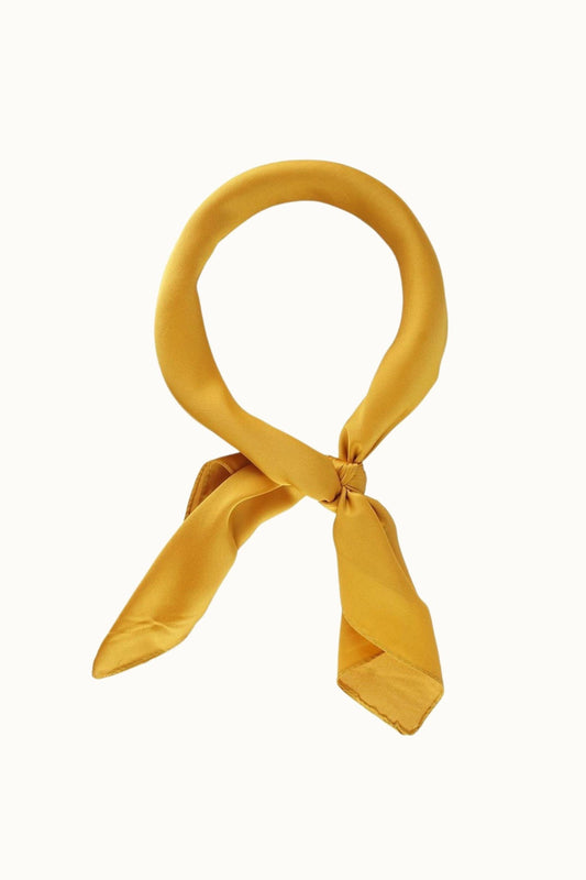 Satin Neckerchief Scarf Mustard