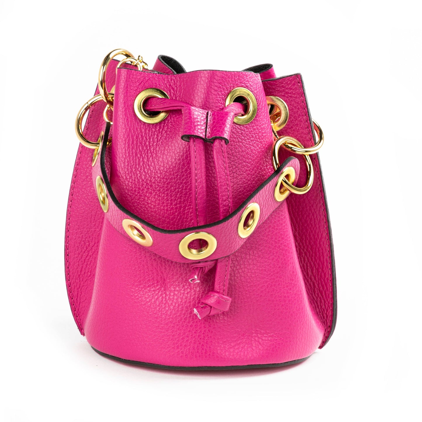GENUINE ITALIAN LEATHER BUCKET BAG