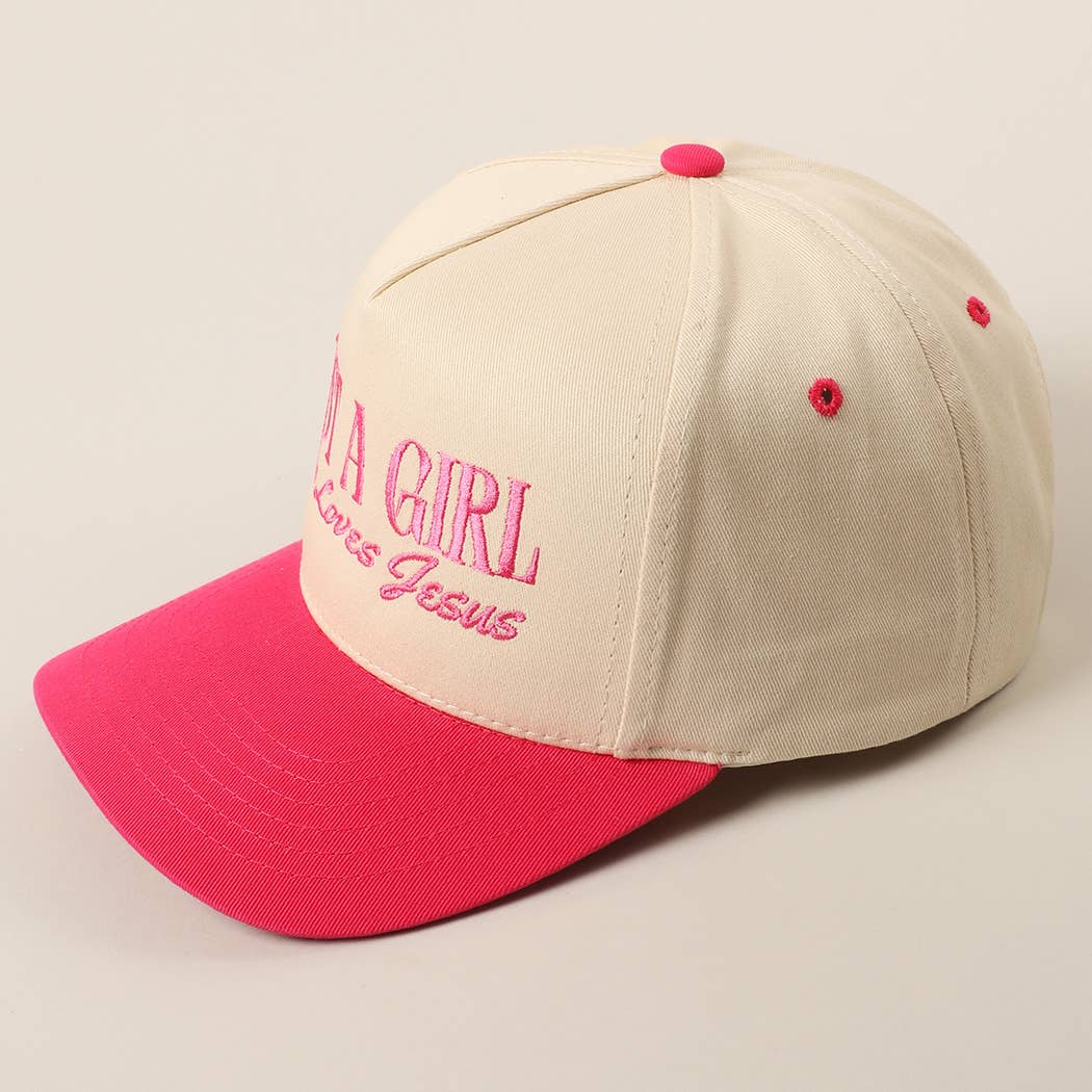 Just A Girl Who Loves Jesus Pink Hat