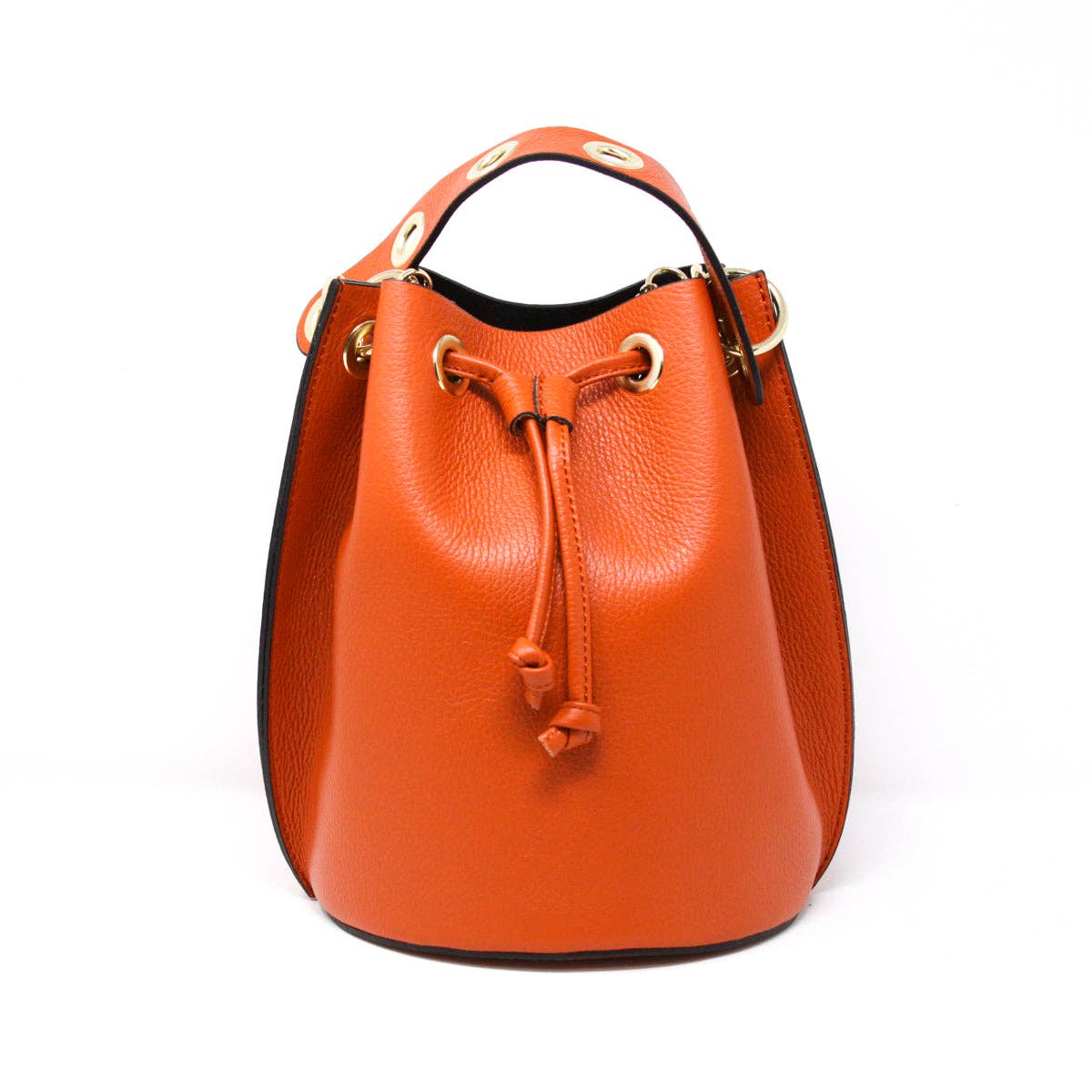 GENUINE ITALIAN LEATHER BIG BUCKET BAG