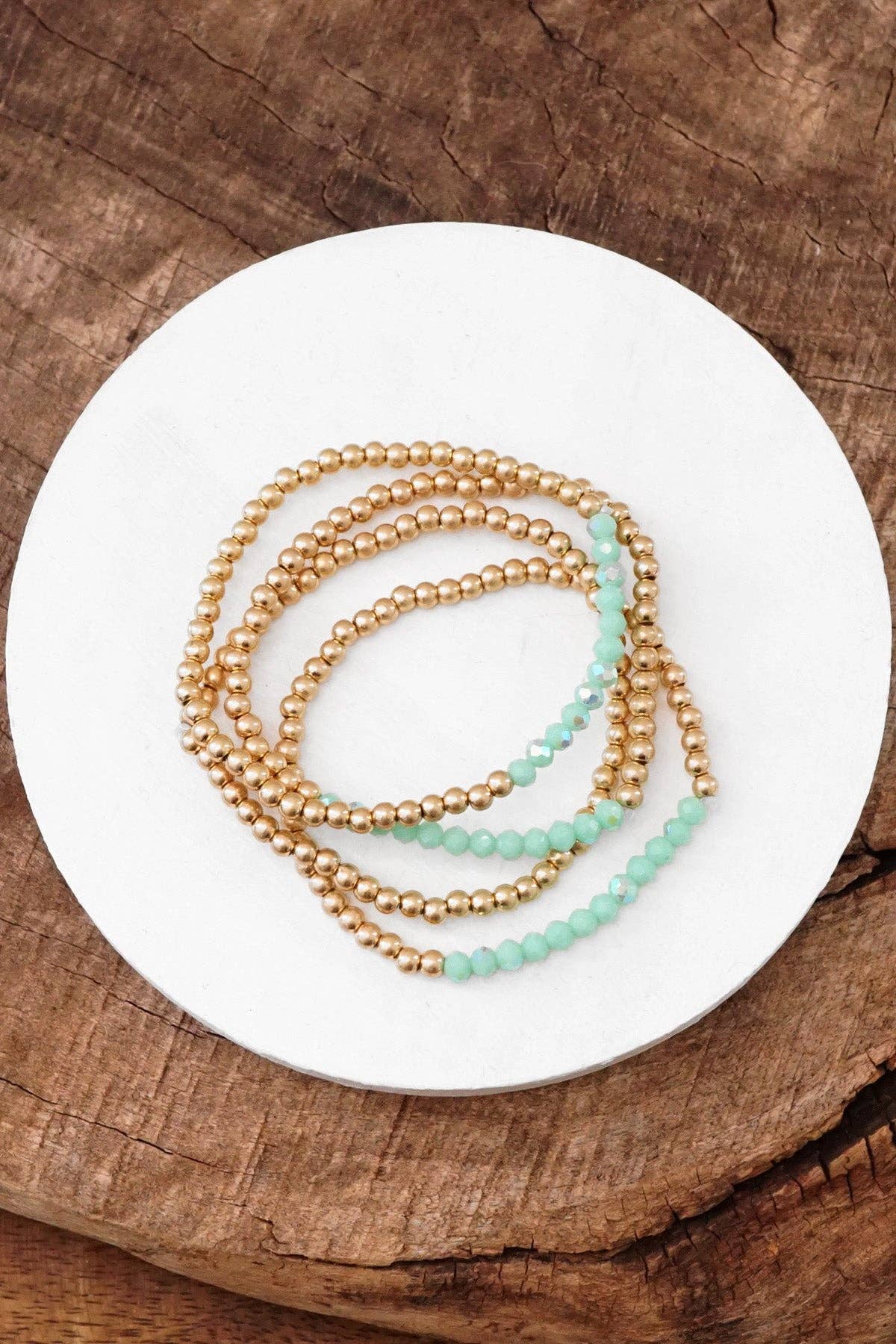 Bracelet stack glass beads