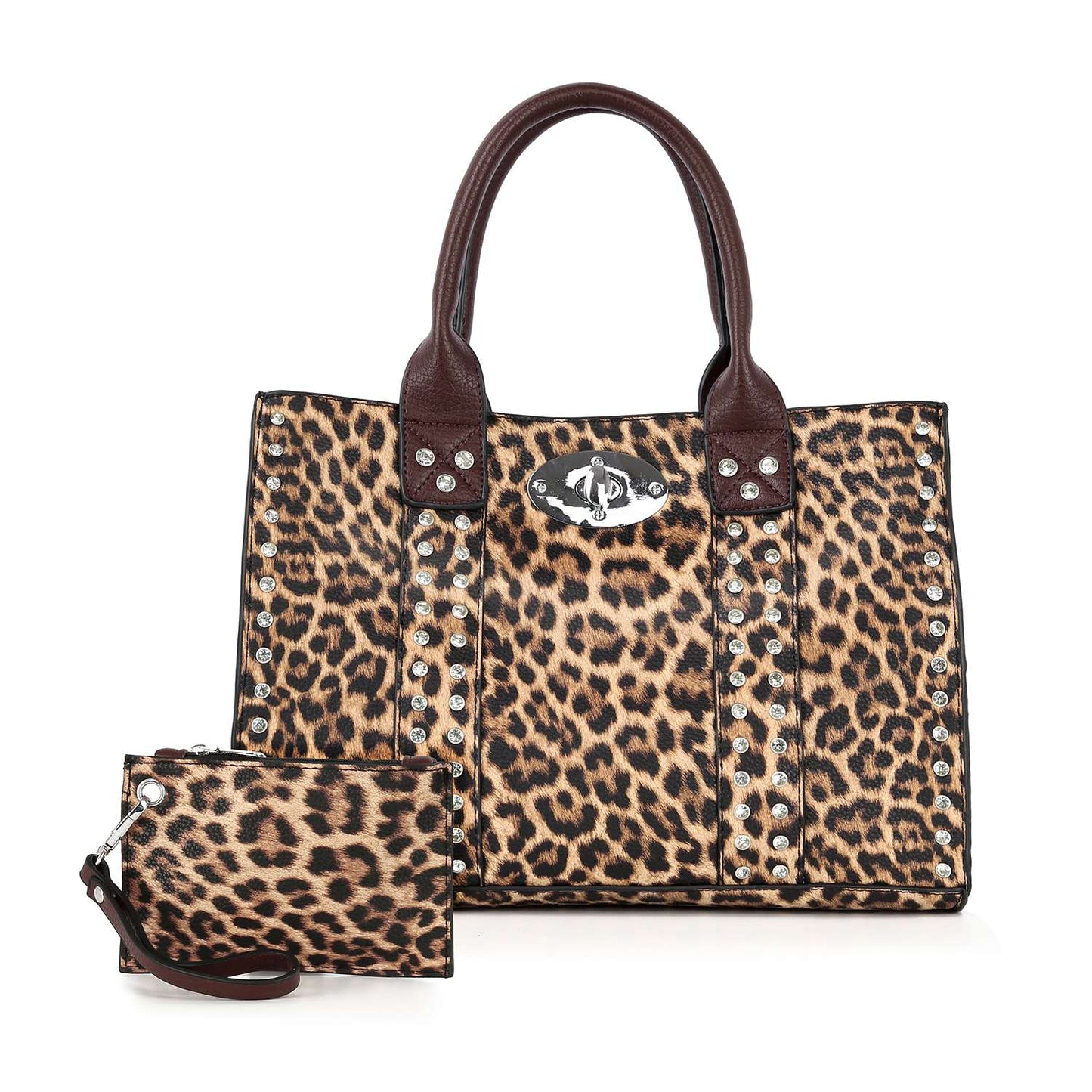 Accessorized Twist-Lock Handbag