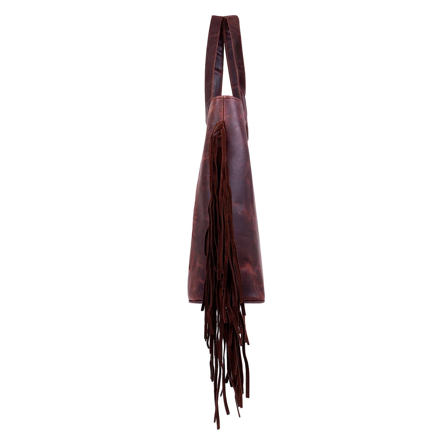 Leather Aztec Suede Fringed Purse