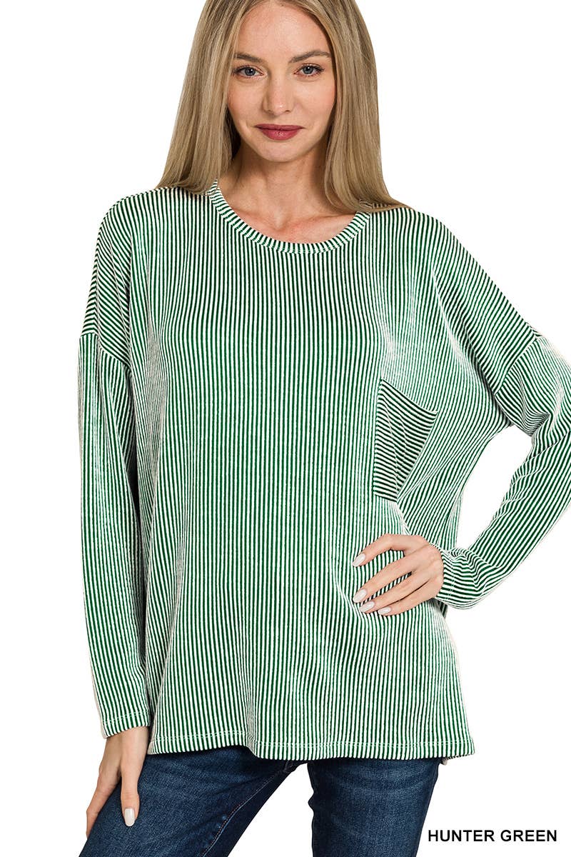 Ribbed  Oversized Top