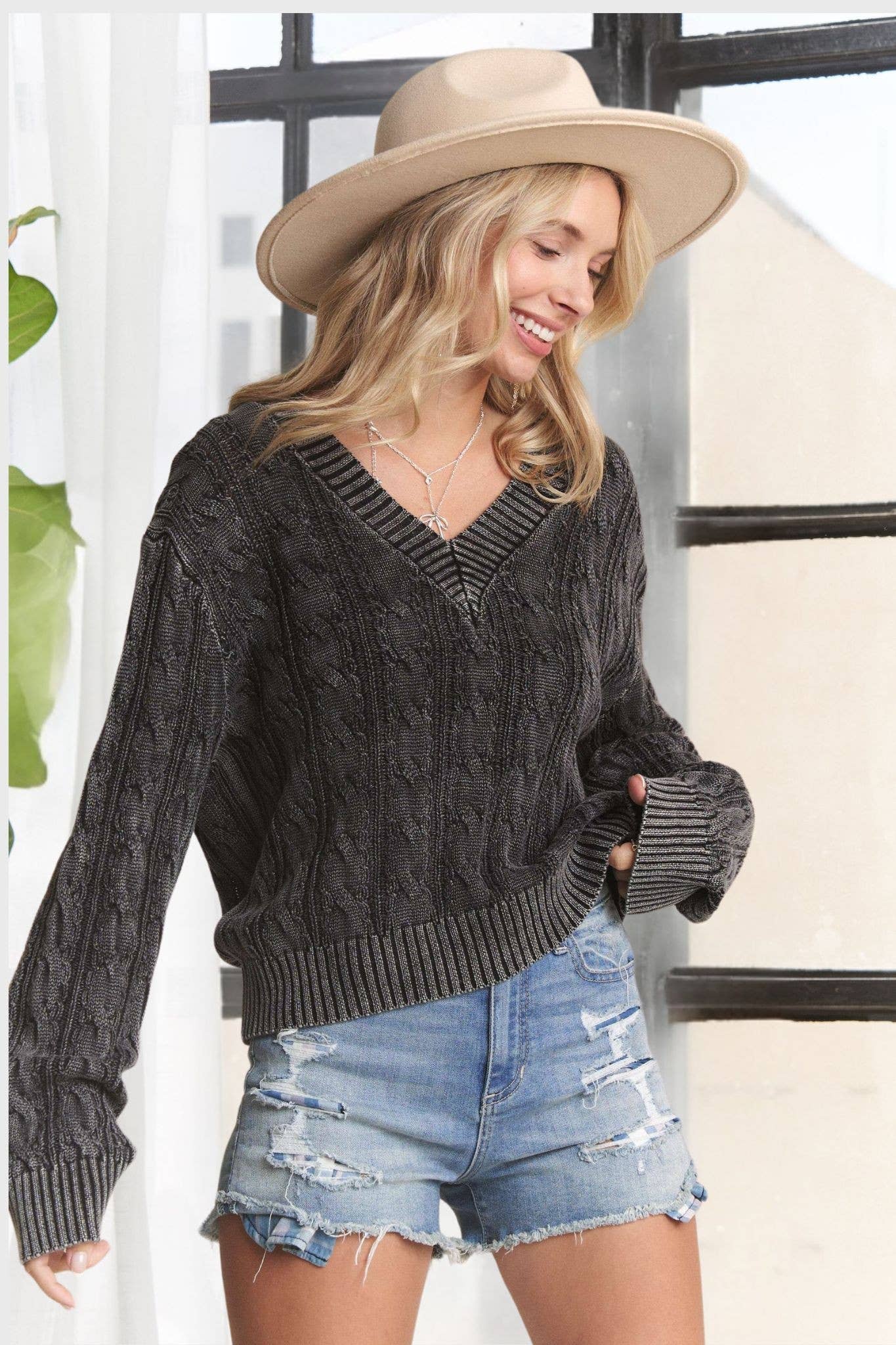 MINERAL WASHED SWEATER