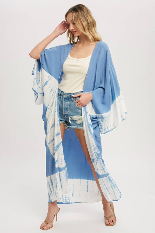 TIE DYE MAXI KIMONO