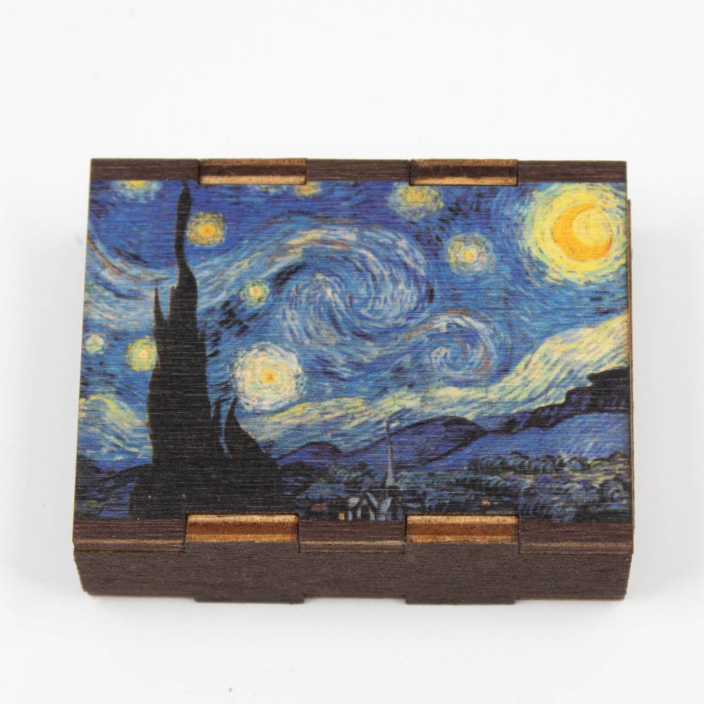 Wooden Matchbox • Starry Night Van Gogh