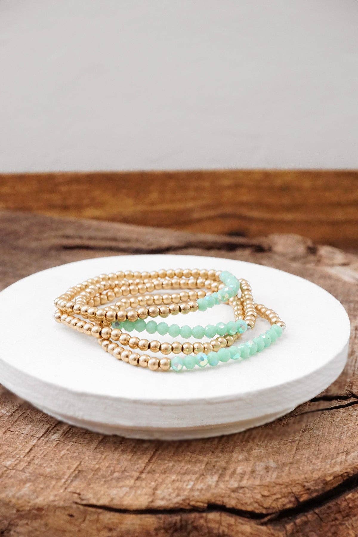 Bracelet stack glass beads