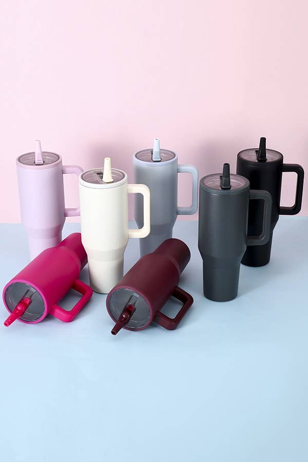 Spill Proof 40 oz Tumbler Vacuum Seal Stainless Steel