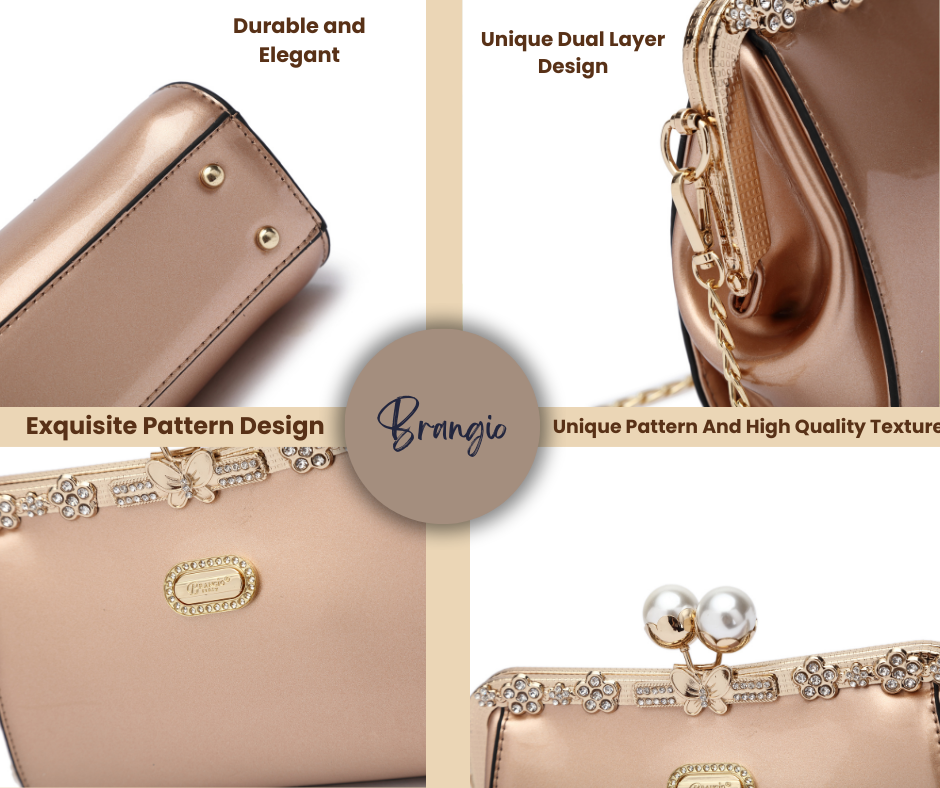 Brangio Opulent Satin Clutch & Evening Bag