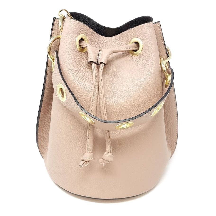 GENUINE ITALIAN LEATHER BIG BUCKET BAG