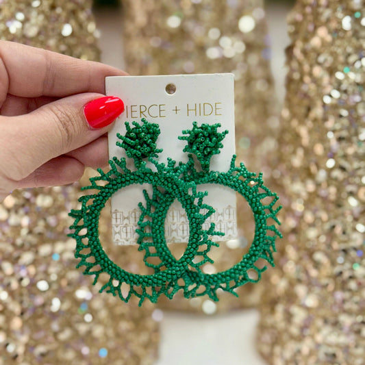 Custom Green Burst Earring