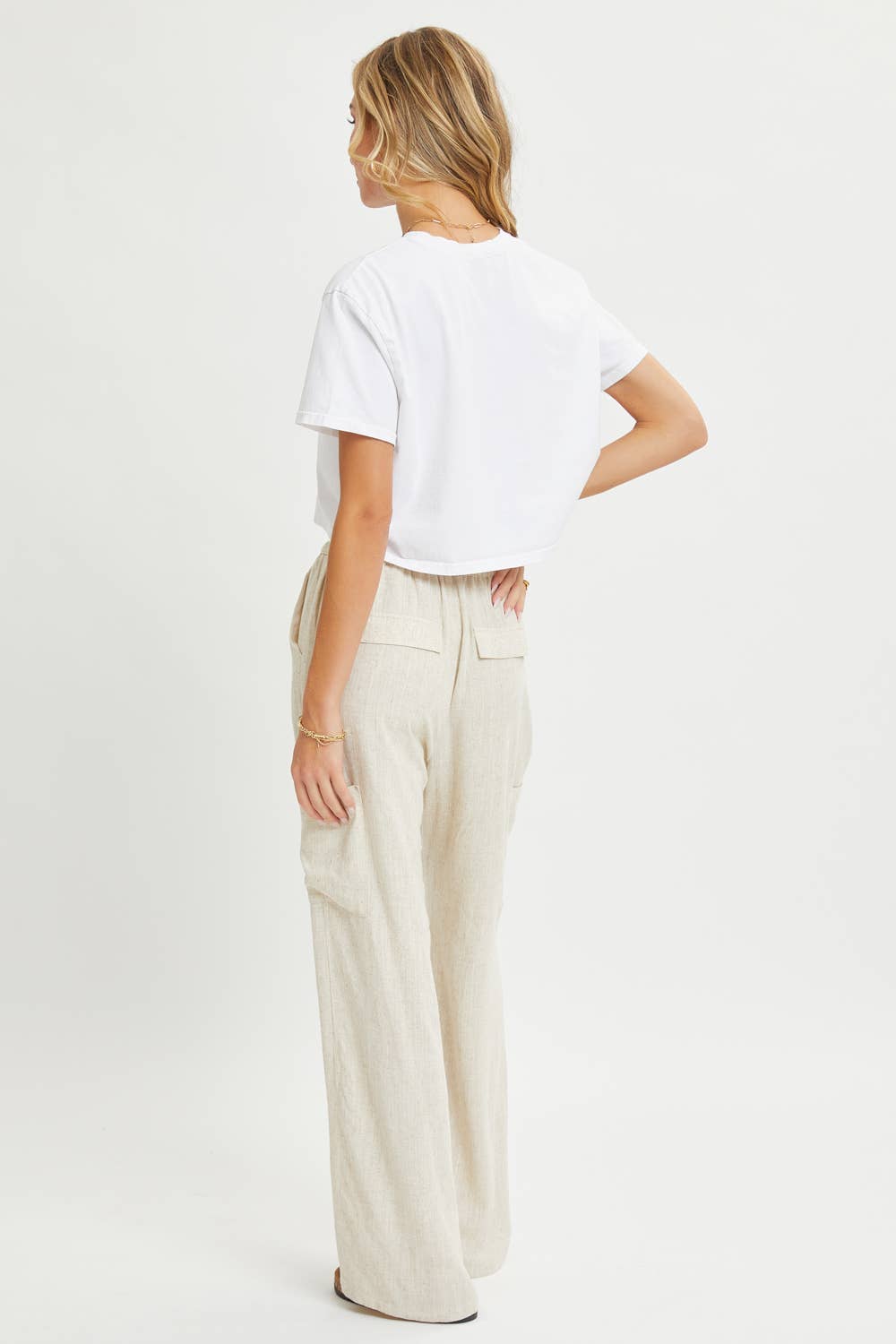Linen Draw-String Pants w Pockets