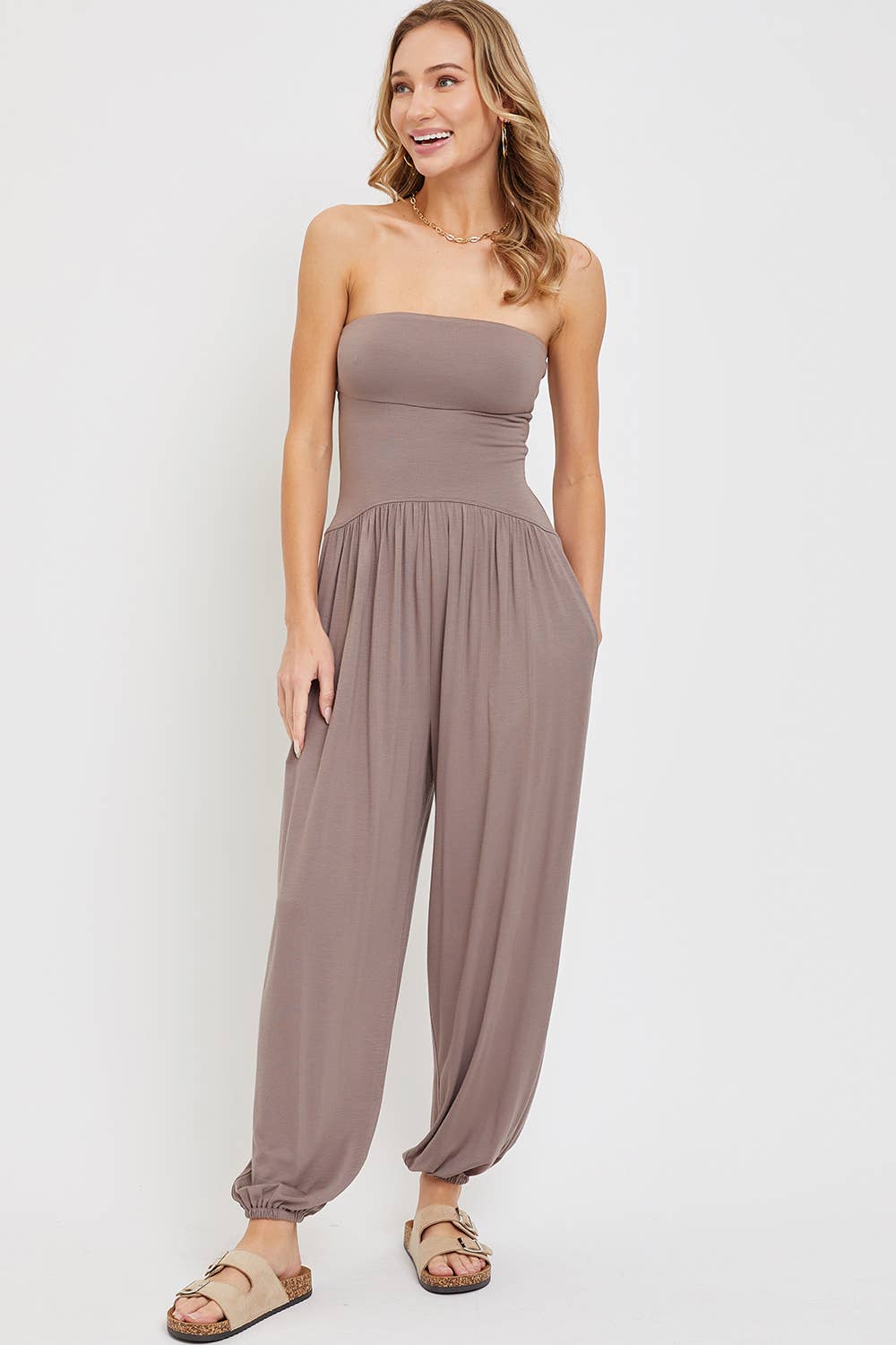 Espresso Soft Knit Jersey Jumpsuit