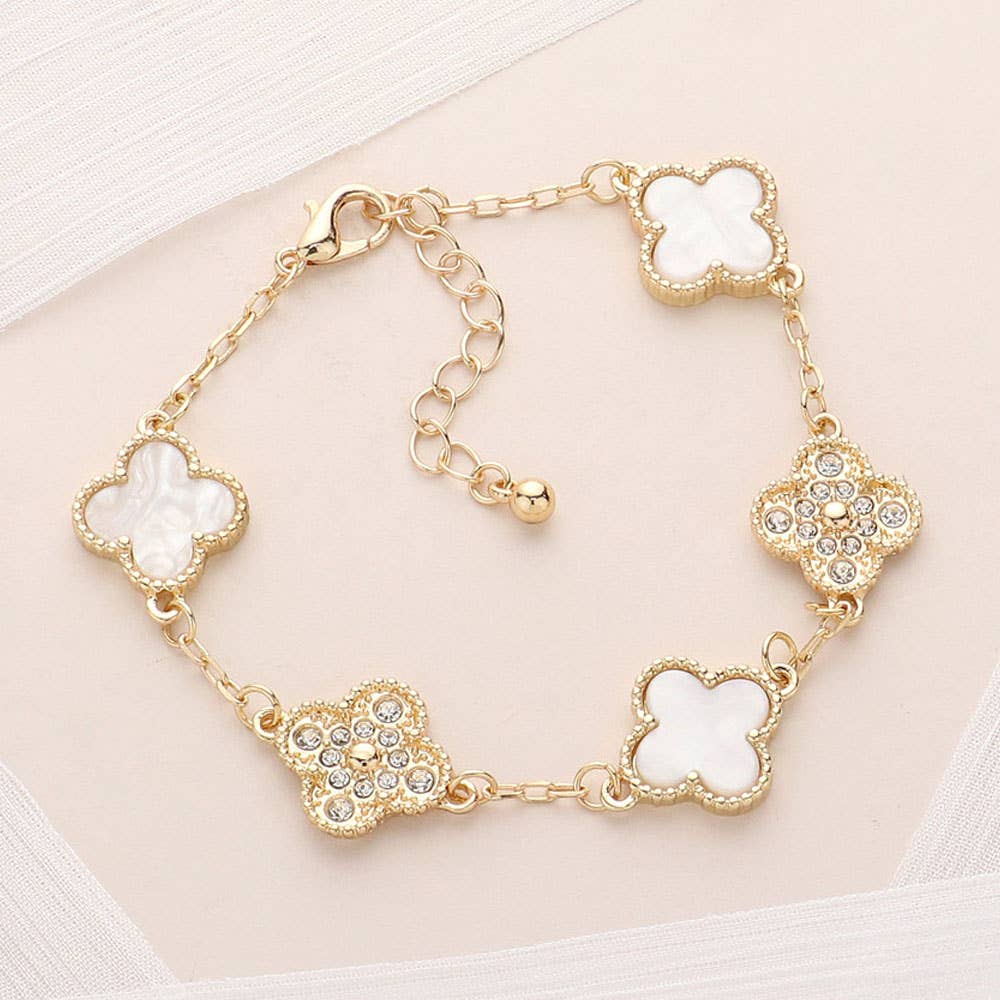 Natural Stone Link Bracelet