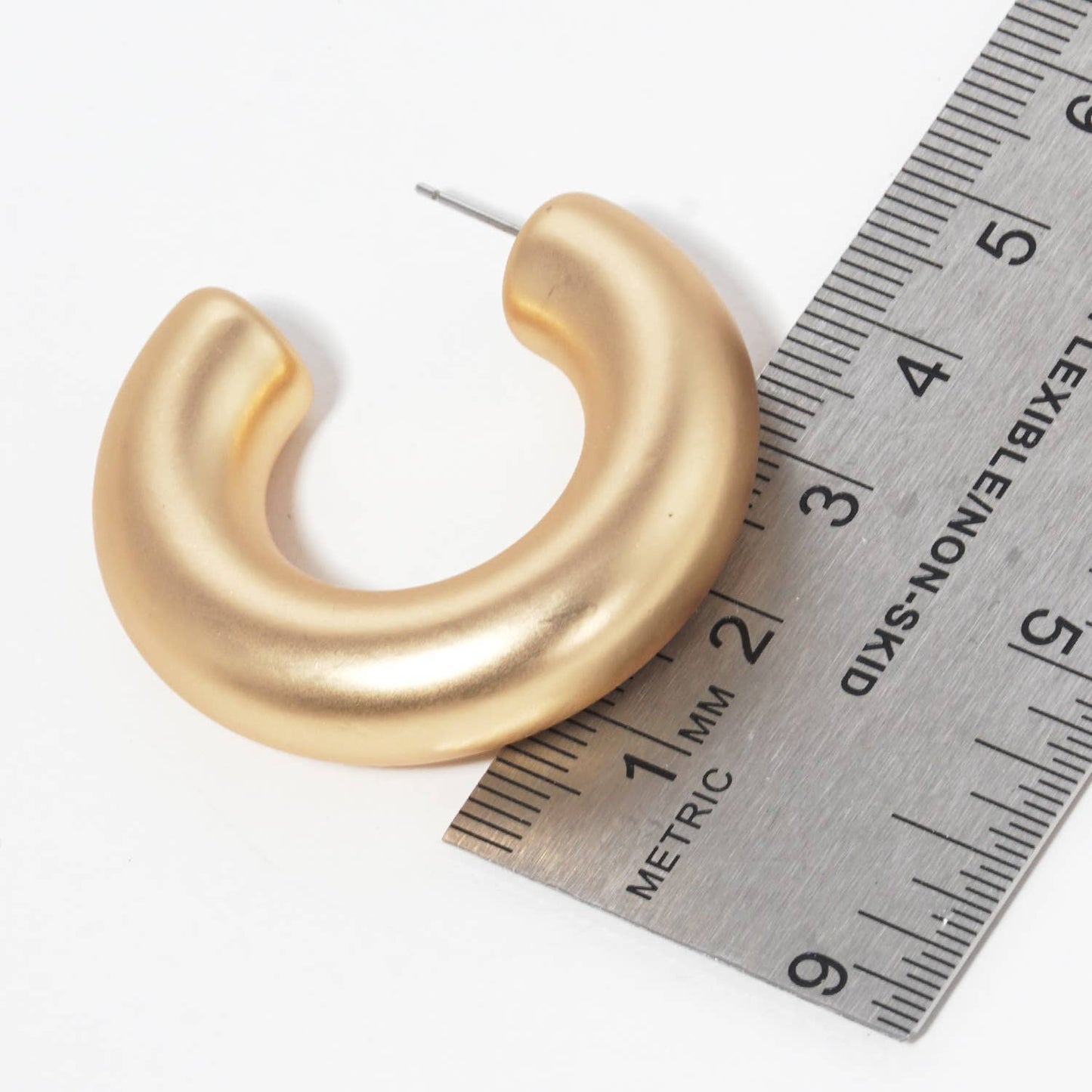 Modern Minimalist Thick Open Hoop Earrings