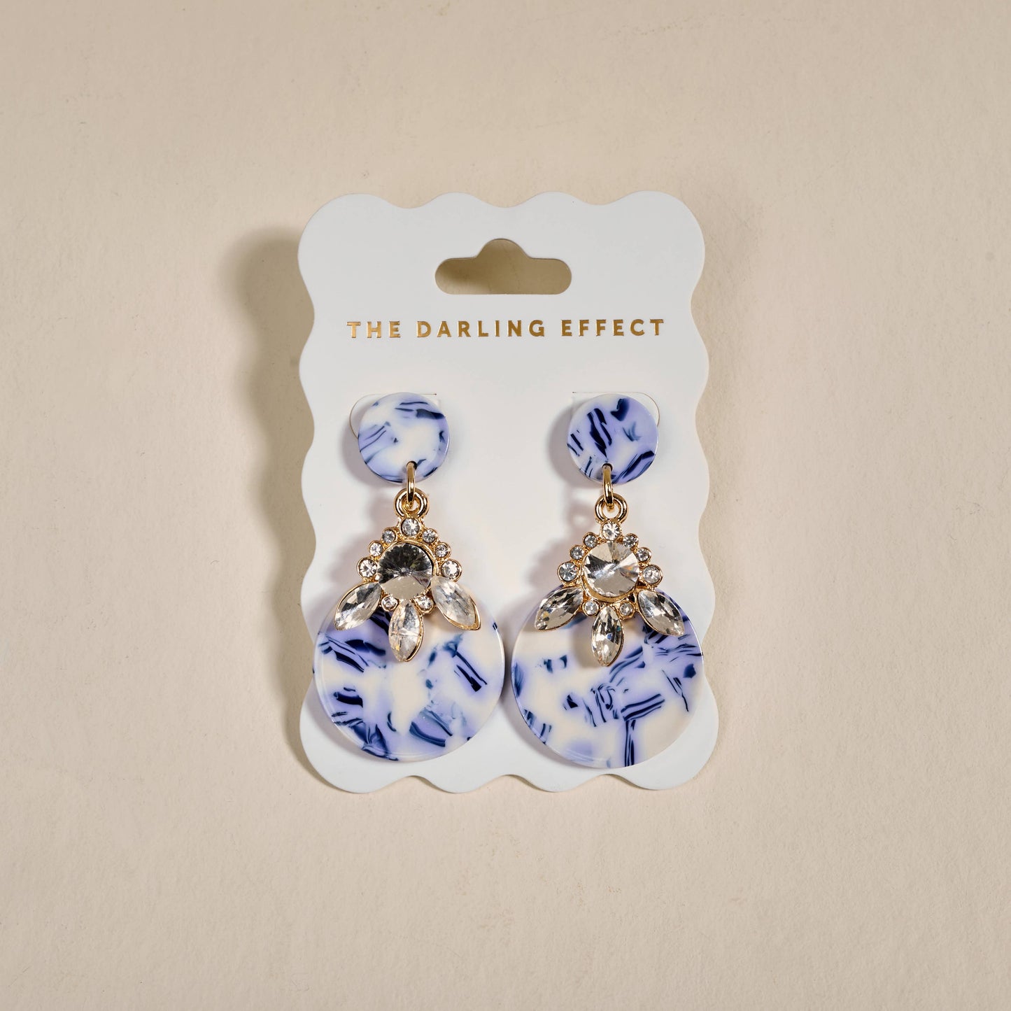 Blue Chinoiserie Flair Earrings