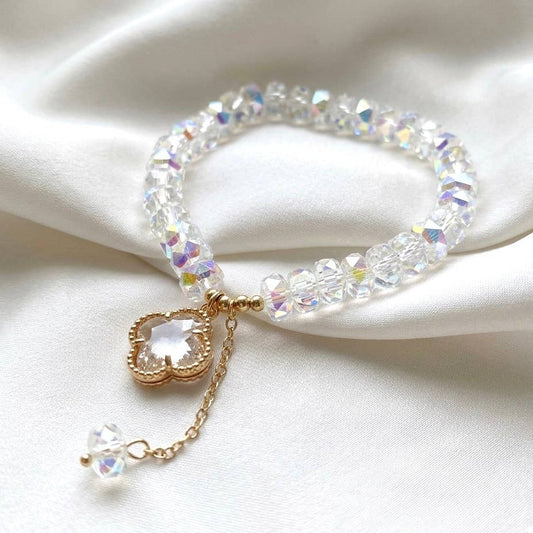 Clover Glass Beaded Bracelet