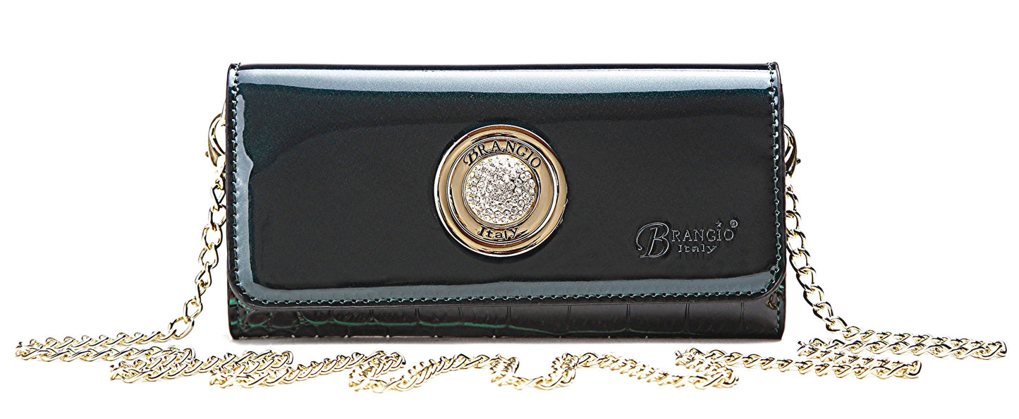Brangio Italy Crystal-Embellished Clutch & Wallet