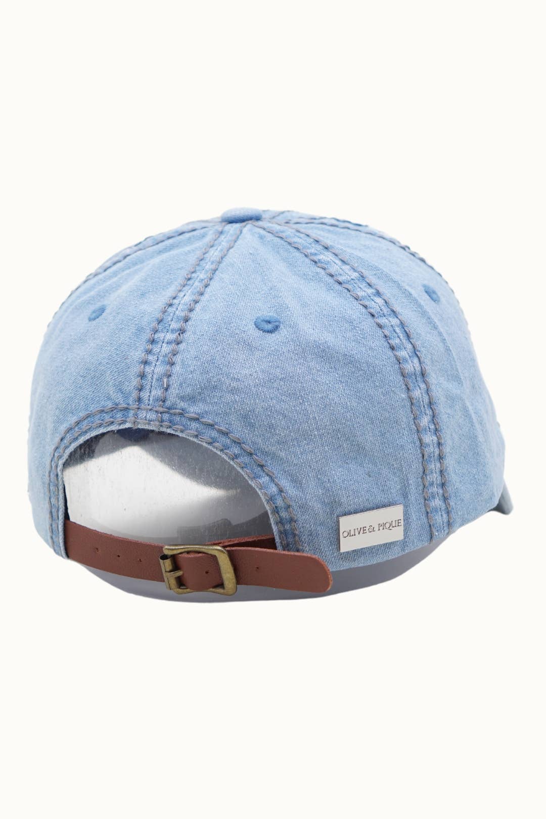 Denim Cotton Cap with Bejewelled Glitz