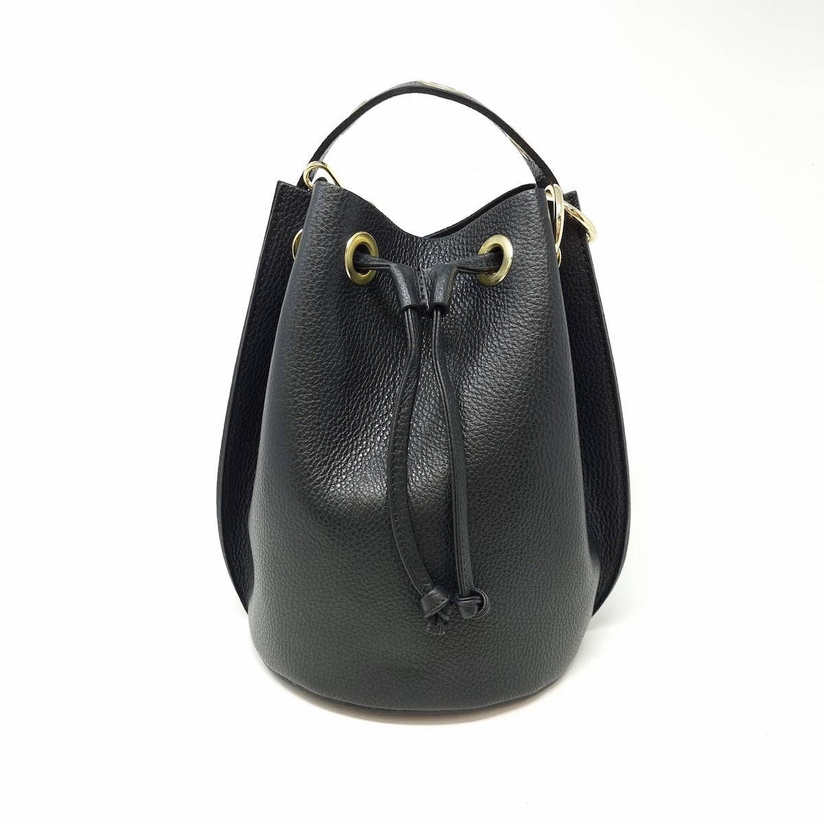 GENUINE ITALIAN LEATHER BIG BUCKET BAG