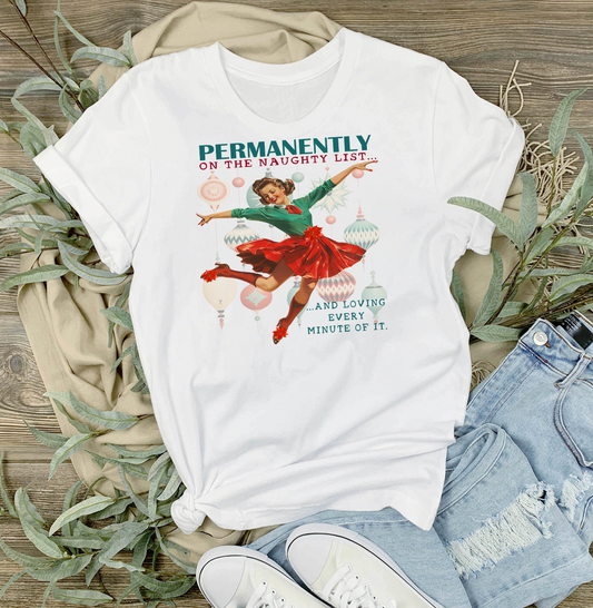 Christmas Funny Naughty List T-Shirt