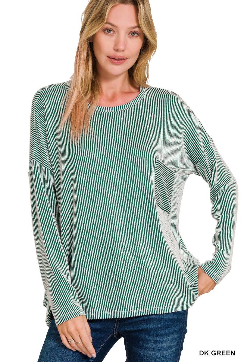Ribbed  Oversized Top