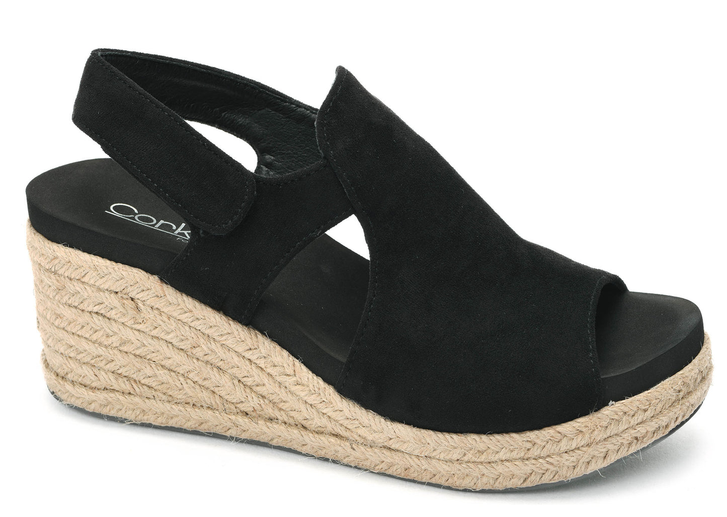 Pose Black Faux Suede