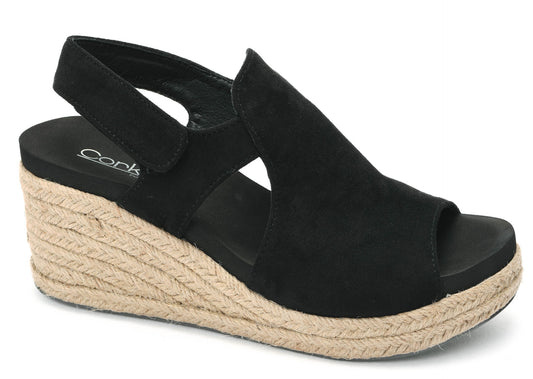 Pose Black Faux Suede