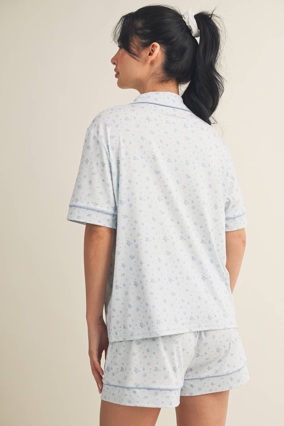 Pink Ditsy Print Pajama Set