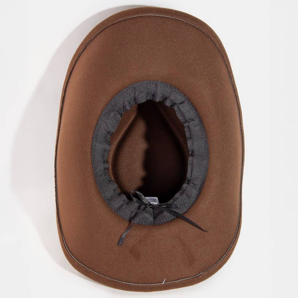 Vintage Safety Pin And Strap Western Hat