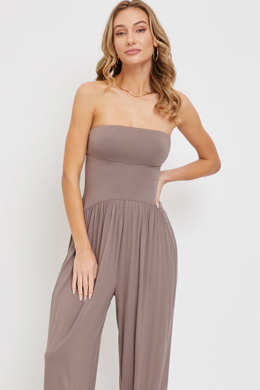 Espresso Soft Knit Jersey Jumpsuit