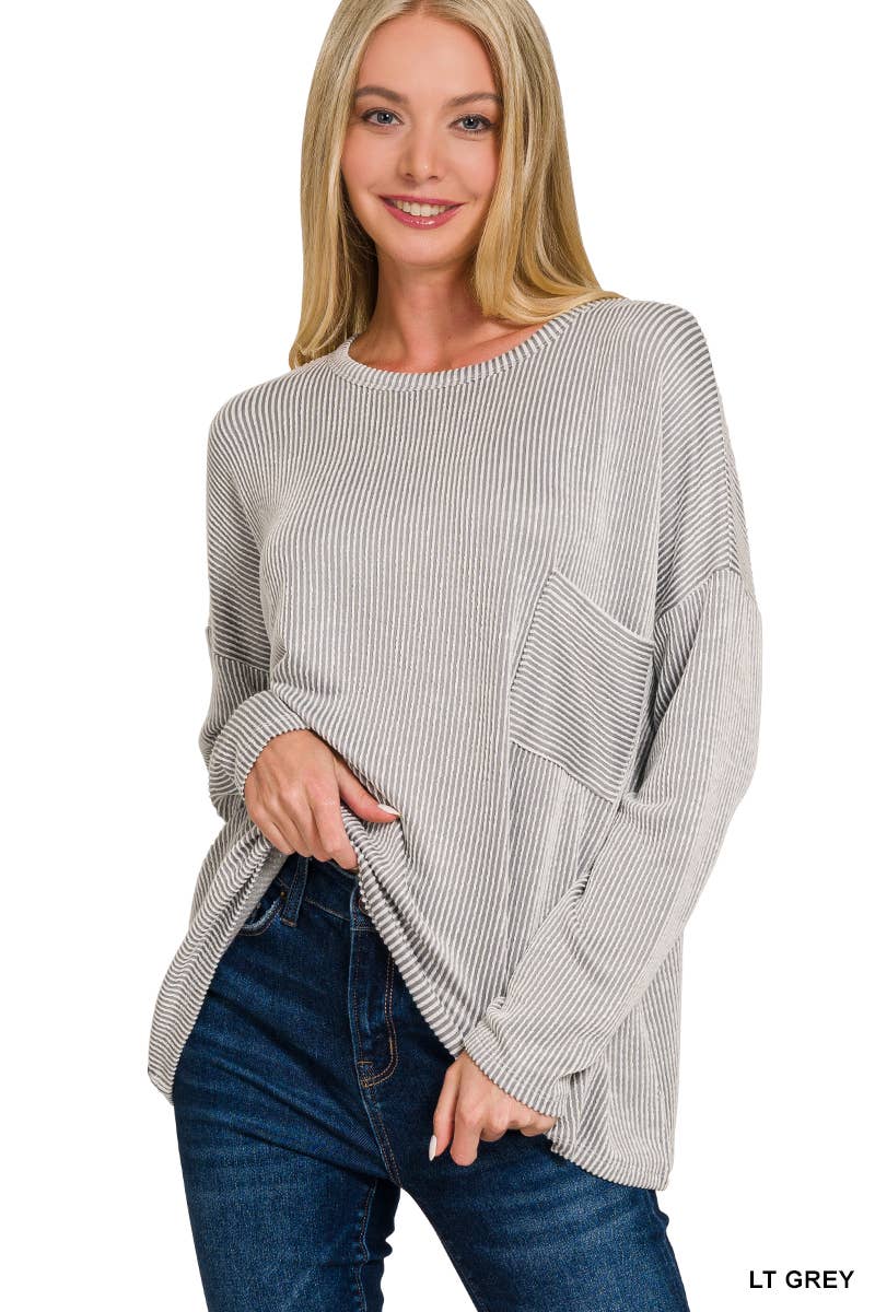 Ribbed  Oversized Top